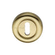 Colonial Standard Profile Round Escutcheon 53mm x 10mm - Satin Brass (Lacquered)