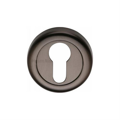 Colonial Euro Profile Round Escutcheon 53mm x 10mm - Matt Bronze (Lacquered)