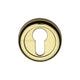Colonial Euro Profile Round Escutcheon 53mm x 10mm - Polished Brass (Lacquered)