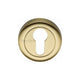 Colonial Euro Profile Round Escutcheon 53mm x 10mm - Satin Brass (Lacquered)