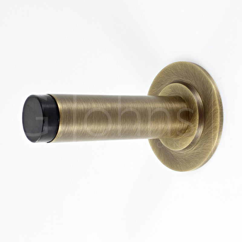 wall-mounted-cylinder-door-stop-with-stepped-round-rose-76mm-x-19mm-antique-brass