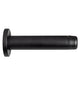 Wall Mounted Projection Door Stop With Rose & Concealed Fixings - 70mm Length - Matt Black