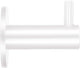Wall Mounted Robe Hook With Rose - Matt White