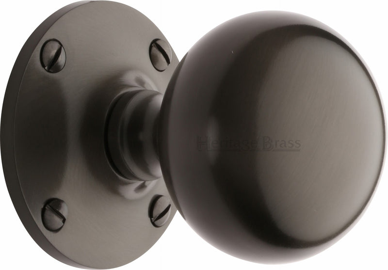 Westminster Round Mortice Knobs - Matt Bronze