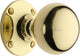 Westminster Round Mortice Knobs - Polished Brass (Lacquered)