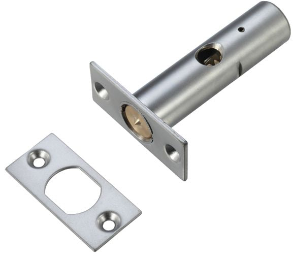 Security Rack Bolt For Wooden Doors - 60mm Long - Satin Chrome Finish