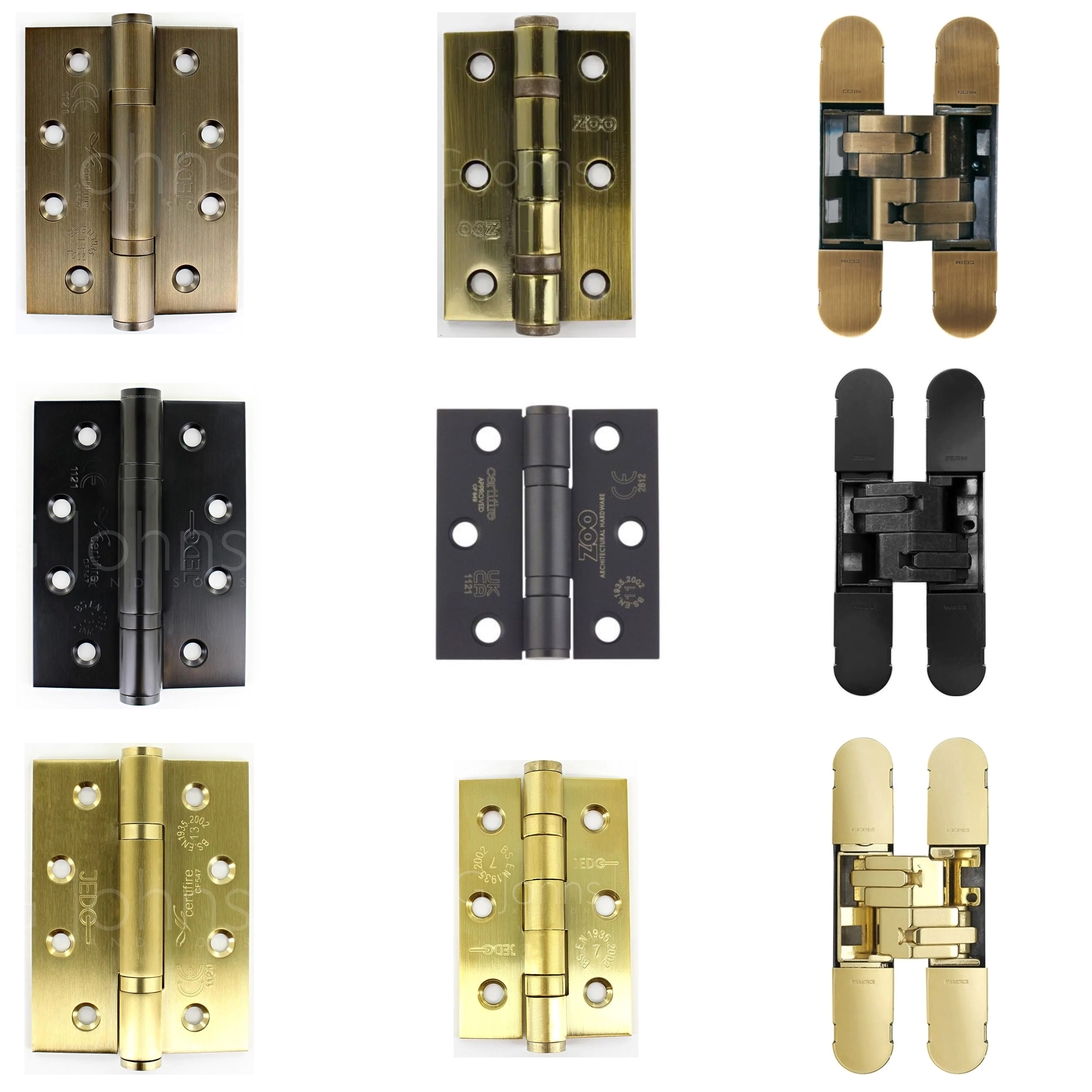 Door Hinges, Self Closing Fire Door Hinges, French Door Hinges