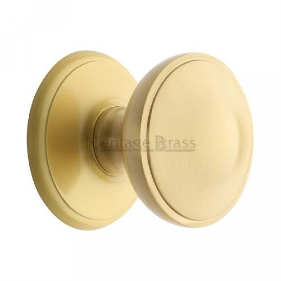 Satin Brass Front Door Knobs