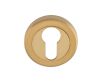 Euro Profile Round Escutcheon - Satin Brass Plated