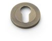 Concealed Fix Euro Profile Escutcheon - Low Profile Round Rose - Italian Antique Brass