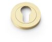 Concealed Fix Euro Profile Escutcheon - Low Profile Round Rose - Satin Brass