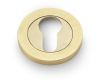 Concealed Fix Euro Profile Escutcheon - Low Profile Round Rose - Satin Brass