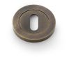 Concealed Fix Standard Profile Escutcheon - Low Profile Round Rose - Antique Brass