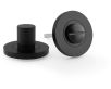 Knurled Bathroom Thumbturn and Release On Concealed Fix Low Profile Round Rose - Matt Black