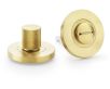 Knurled Bathroom Thumbturn and Release On Concealed Fix Low Profile Round Rose - Satin Brass PVD