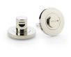 Plain Bathroom Thumbturn and Release On Concealed Fix Low Profile Round Rose - Polished Nickel PVD
