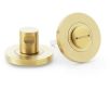 Plain Bathroom Thumbturn and Release On Concealed Fix Low Profile Round Rose - Satin Brass PVD