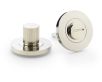 Reeded Bathroom Thumbturn and Release On Concealed Fix Low Profile Round Rose - Polished Nickel PVD