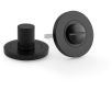 Hammered Bathroom Thumbturn and Release On Concealed Fix Low Profile Round Rose - Matt Black