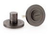 Hammered Bathroom Thumbturn and Release On Concealed Fix Low Profile Round Rose - Dark Bronze
