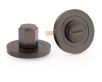 Hex Bathroom Thumbturn and Release On Concealed Fix Low Profile Round Rose - Dark Bronze