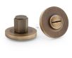 Hex Bathroom Thumbturn and Release On Concealed Fix Low Profile Round Rose - Italian Antique Brass
