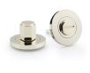 Hex Bathroom Thumbturn and Release On Concealed Fix Low Profile Round Rose - Polished Nickel