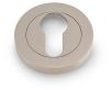 Concealed Fix Euro Profile Escutcheon - Low Profile Round Rose - Satin Nickel