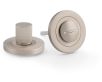 Knurled Bathroom Thumbturn and Release On Concealed Fix Low Profile Round Rose - Satin Nickel