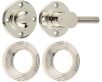 Accessible Bathroom Turn & Release With Reeded Round Rose - 53mm x 10mm - Polished Nickel