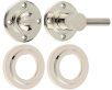 Accessible Bathroom Turn & Release With Stepped Round Rose - 53mm x 10mm - Polished Nickel
