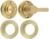 Accessible Bathroom Turn & Release With Stepped Round Rose - 53mm x 10mm - Satin Brass (Lacquered)