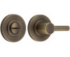Accessible Bathroom Turn & Release With Knurled Round Rose - 53mm x 10mm - Antique Brass (Lacquered)