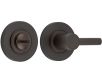 Accessible Bathroom Turn & Release With Knurled Round Rose - 53mm x 10mm - Dark Bronze (Lacquered)