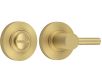 Accessible Bathroom Turn & Release With Knurled Round Rose - 53mm x 10mm - Satin Brass (Lacquered)