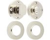 Bathroom Turn & Release With Knurled Round Rose - 53mm x 10mm - Polished Nickel