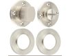 Bathroom Turn & Release With Knurled Round Rose - 53mm x 10mm - Satin Nickel