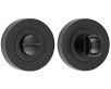Bathroom Turn & Release Set With Concealed Fix Round Rose - Matt Black