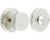 Knurled Bathroom Round Knob Turn & Release With Face Fixed Round Rose - 53mm x 10mm - Satin Nickel