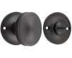 Classic Bathroom Oval Knob Turn & Release With Face Fixed Round Rose - 40mm Diameter - Dark Bronze (Lacquered)