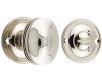 Classic Bathroom Oval Knob Turn & Release With Face Fixed Round Rose - 40mm Diameter - Polished Nickel
