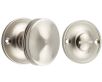 Classic Bathroom Oval Knob Turn & Release With Face Fixed Round Rose - 40mm Diameter - Satin Nickel
