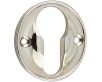 Classic Design Face Fixed Escutcheon - Euro Profile - Polished Nickel