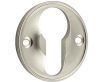 Classic Design Face Fixed Escutcheon - Euro Profile - Satin Nickel