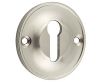 Classic Design Face Fixed Escutcheon - Standard Key - Satin Nickel