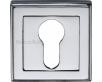 Euro Profile Square Escutcheon - Polished Chrome