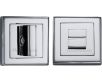Square Turn & Release Cylinder With Stepped Edge Set - Polished Chrome