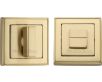 Square Turn & Release Cylinder With Stepped Edge Set - Satin Brass