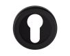 Euro Profile Escutcheon On Concealed Fix Round Rose - Matt Black