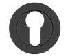 Euro Profile Round Escutcheon - Matt Black